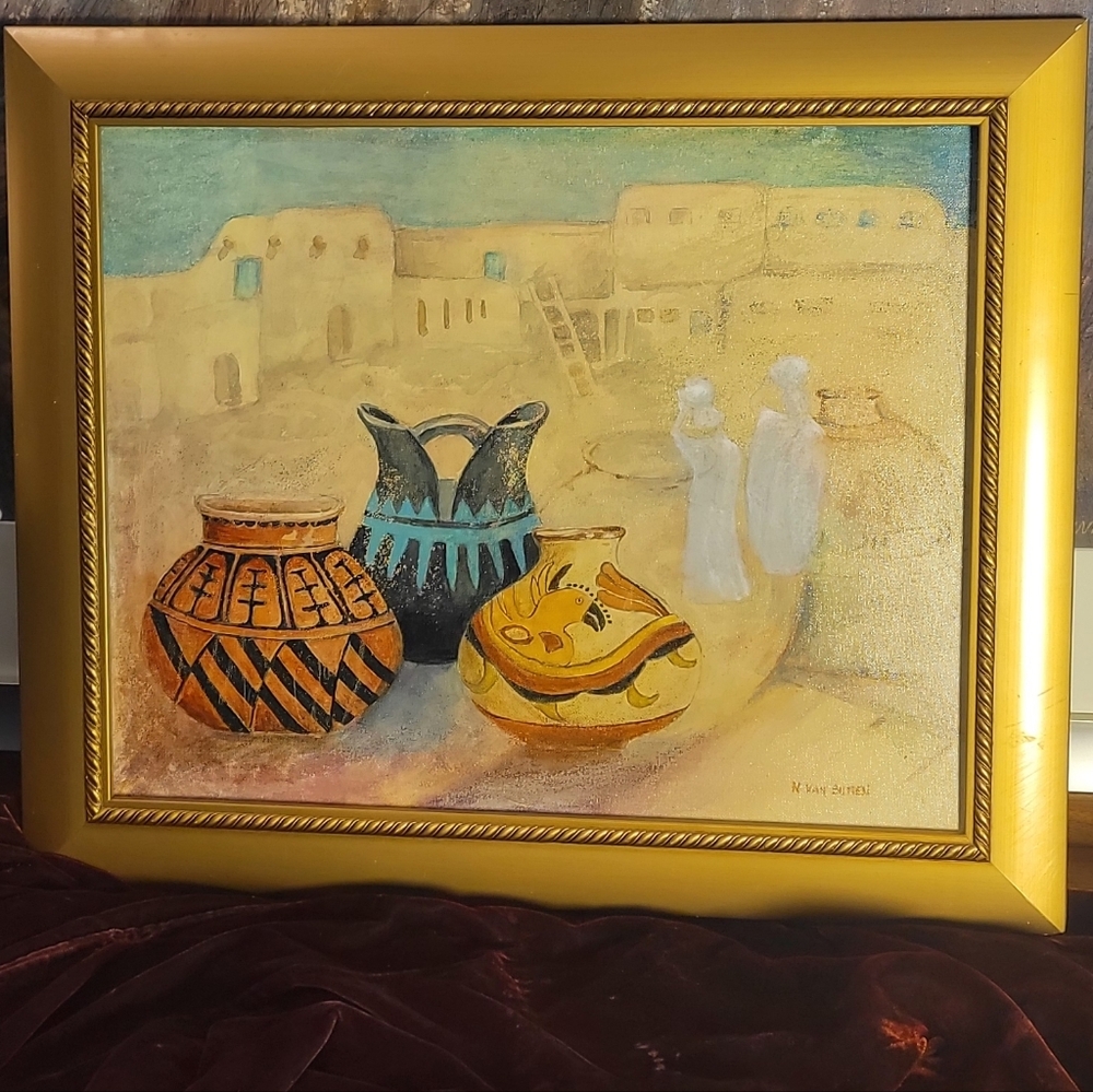 Original N. Van Buren Oil On Canvas From Taos, New Mexico.
